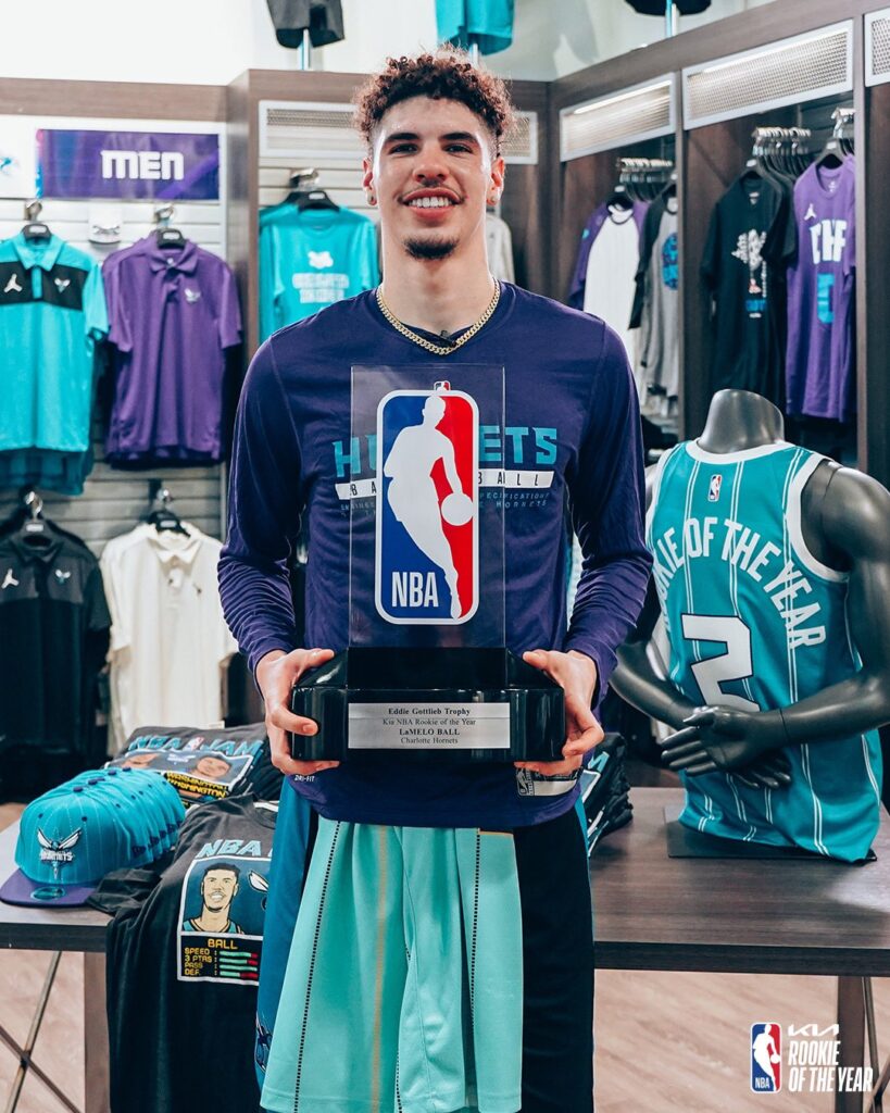 Charlotte Hornets Guard LaMelo Ball Named NBA Rookie Of The Year | Zagsblog