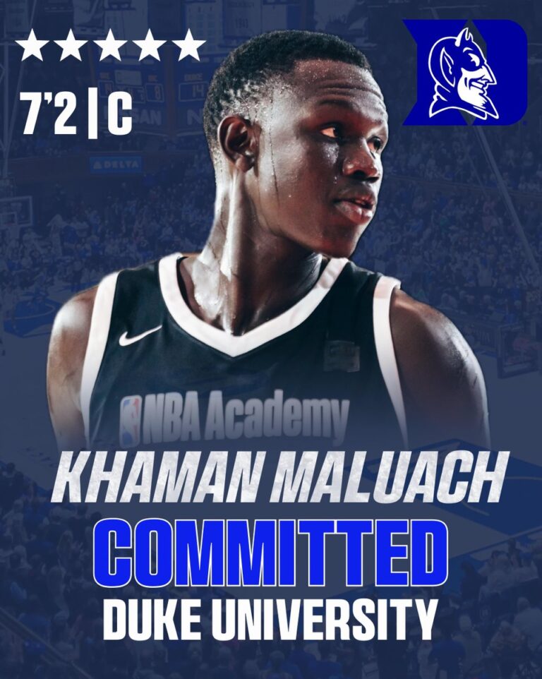 Five-star Center Khaman Maluach Officially Signs With Duke | Zagsblog